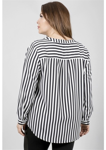 Uzun Kollu Çizgili Gömlek fırsatları