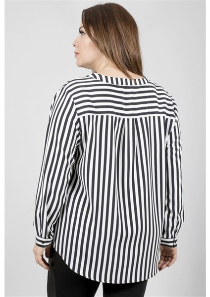Uzun Kollu Çizgili Gömlek