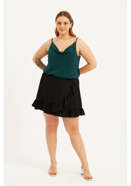 Degaje Yaka İp Askılı Bluz