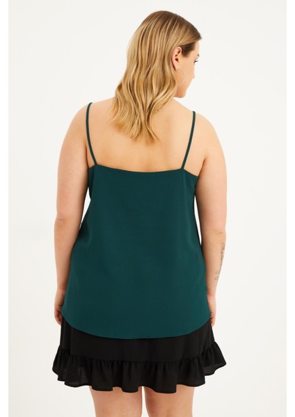 Degaje Yaka İp Askılı Bluz