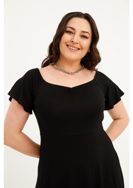 Damla Yaka Uzun Elbise indirimleri