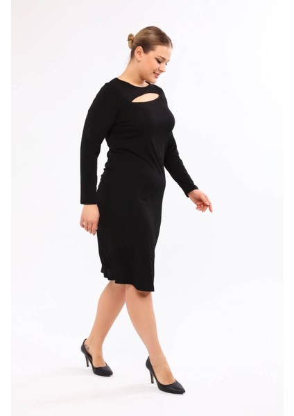 Yaka Detaylı Örme Elbise modelleri