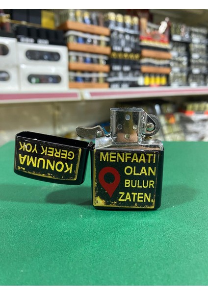 Konuma Gerek Yok Yazılı Benzinli Çakmak fiyatları