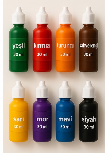 8 adet Farklı Renklerde Sabun Boyası veya Renklendirici