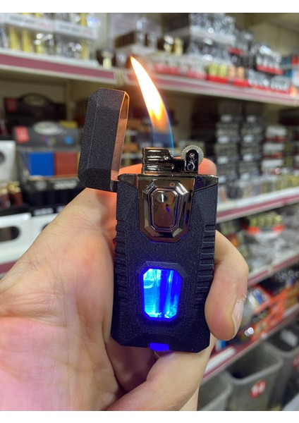 LED Işıklı Çift Yanar Metal Çakmak modelleri