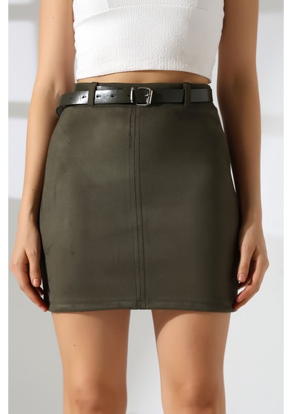 Mini Süet Etek Kemerli modelleri