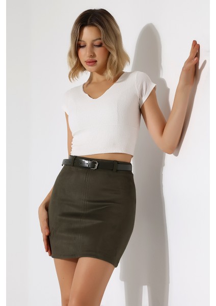 Mini Süet Etek Kemerli fırsatları