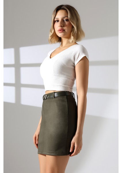 Mini Süet Etek Kemerli indirimleri