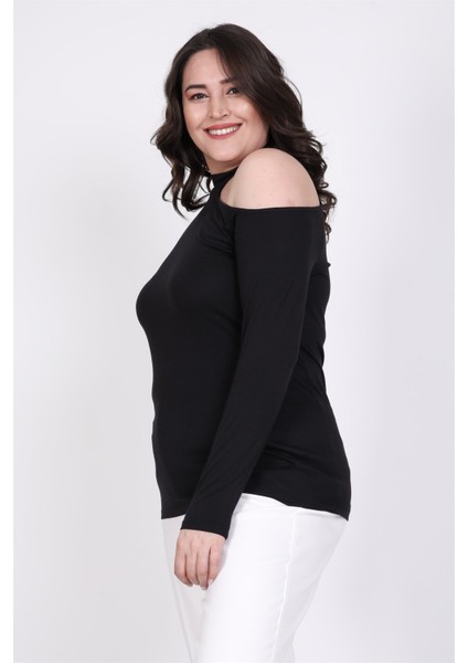 Tasma Yaka Düşük Omuz Tişört indirimleri