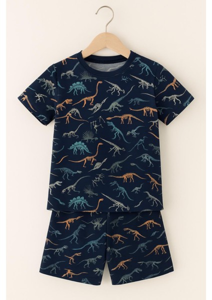 Erkek Çocuk Dinazor Desenli Şortlu Pijama Takımı indirimleri