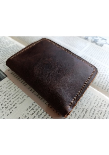 Hakiki Deri Üst Kalite Tamamen El Emeği Minimalist Cüzdan 15.5X10.5 cm Sda5 fiyatları