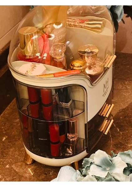 Multibox Çok Gözlü Şeffaf Kapaklı Makyaj Organizeri, Fıstık Yeşili, 29 x 19 x 34 cm modelleri