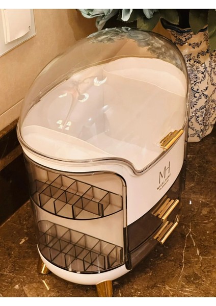 Multibox Çok Gözlü Şeffaf Kapaklı Makyaj Organizeri, Fıstık Yeşili, 29 x 19 x 34 cm indirimleri