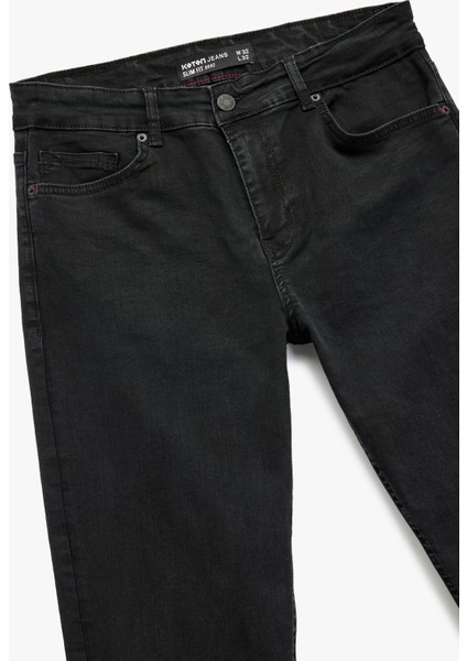 Pamuklu Cepli Normal Bel Slim Fit Jean Pantolon - Brad Jean modelleri
