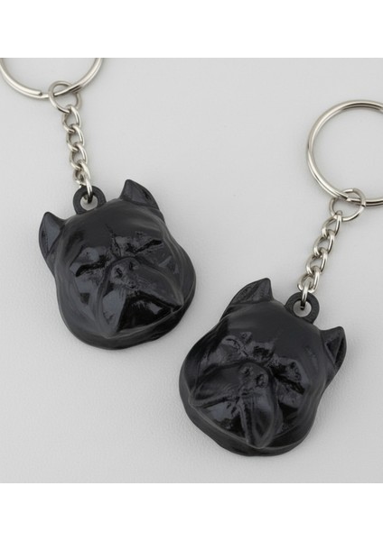 3D Baskı Amerikan Bully (Pitbull) Anahtarlık - 2 Adet Seçili Renk!