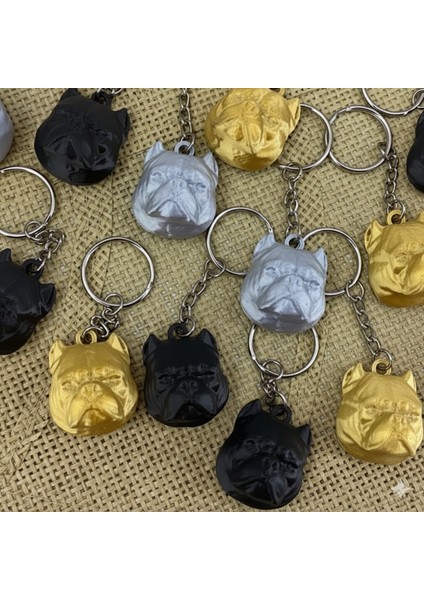 3D Baskı Amerikan Bully (Pitbull) Anahtarlık - 2 Adet Seçili Renk! fırsatları