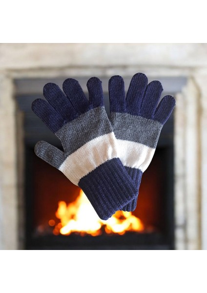 Garson Beden Erkek Çocuk Eldiven Lacivert Beyaz - 8-12 Yaş indirimleri