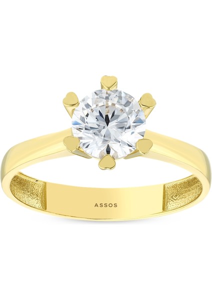 Altın Tektaş Yüzük - 14K