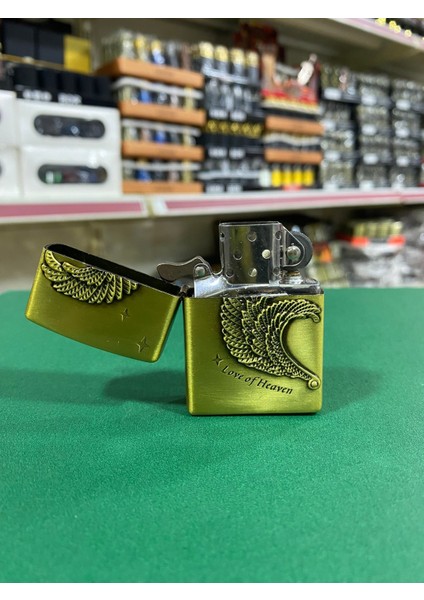 Melek Kanadı Figürlü Metal Benzinli Çakmak fiyatları