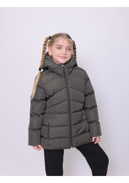 HANDEGIRL ÇOCUK MONT Kapüşonlu Şişme Kız Çocuk Mont