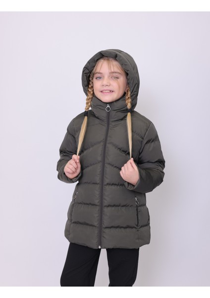 HANDEGIRL ÇOCUK MONT Kapüşonlu Şişme Kız Çocuk Mont