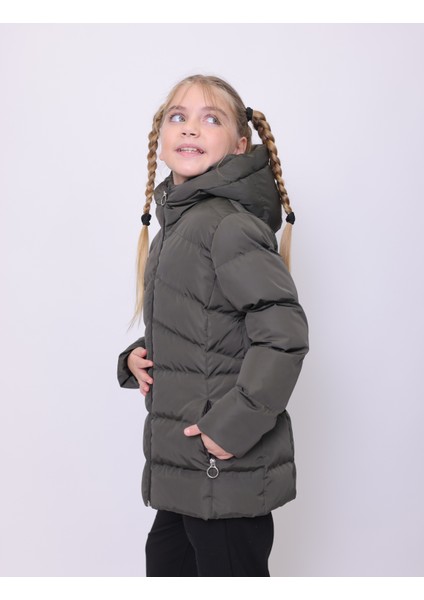 HANDEGIRL ÇOCUK MONT Kapüşonlu Şişme Kız Çocuk Mont