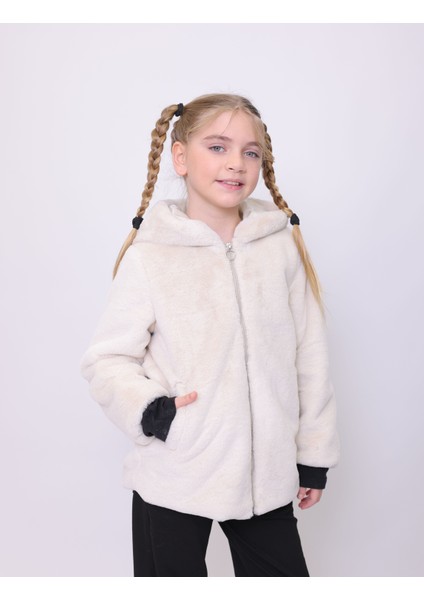 MELISA ÇOCUK MONT Kapüşonlu Rabbit Peluş Çocuk Mont