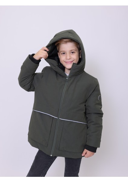 WATKINSBOY ÇOCUK MONT Kapüşonlu Reflektör Detaylı Erkek Çocuk Mont