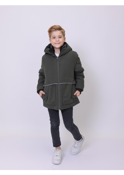 WATKINSBOY ÇOCUK MONT Kapüşonlu Reflektör Detaylı Erkek Çocuk Mont