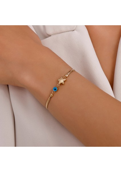 Yıldız Figürlü Altın Bileklik - 14K