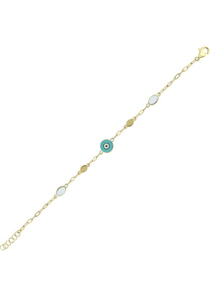 Nazar Boncuklu Altın Çocuk Bileklik - 14K modelleri
