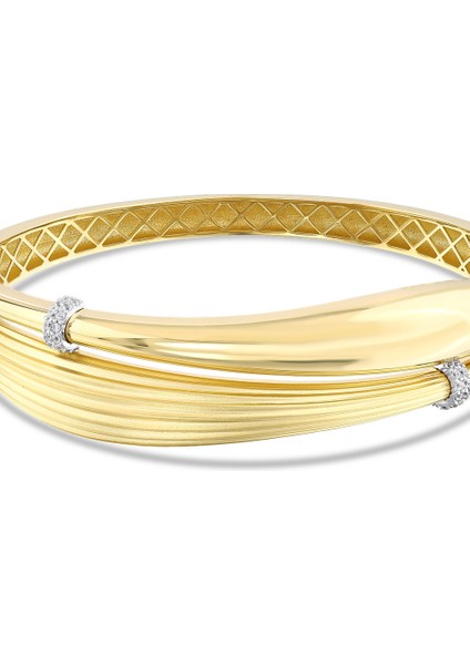 Tasarım Altın Kelepçe - 14K