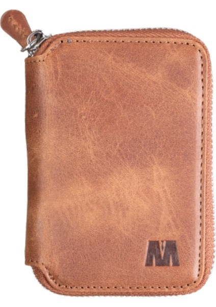 Hakiki Deri Unisex Fermuarlı Cüzdan | Lotus 1616