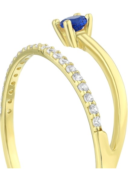 Renkli Taşlı Altın Yüzük - 14K