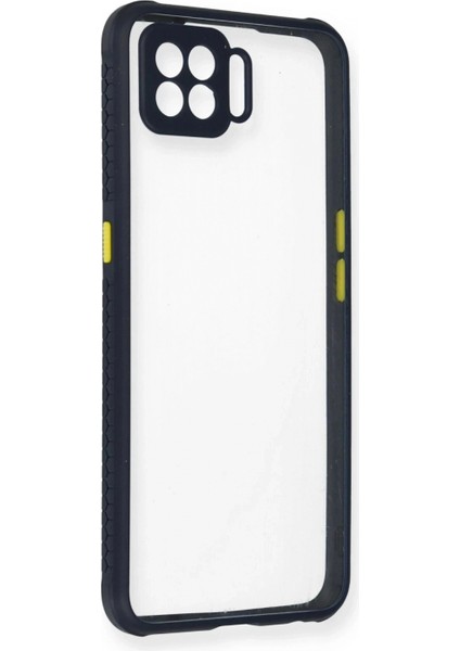 Oppo Reno 4 Lite Kılıf Miami Şeffaf Silikon - Lacivert (K95)