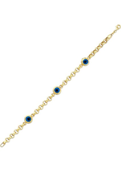 Nazar Boncuklu Altın Bileklik - 14K fırsatları