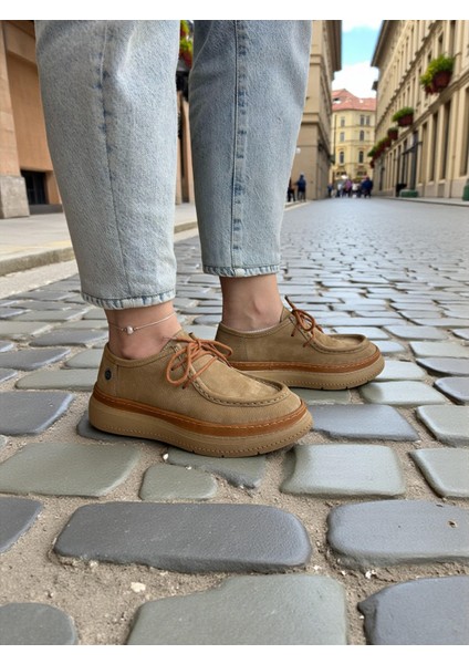 D25KA-7025 Bej Hakiki Deri Tam Ortopedik Kadın Casual Günlük Ayakkabı modelleri