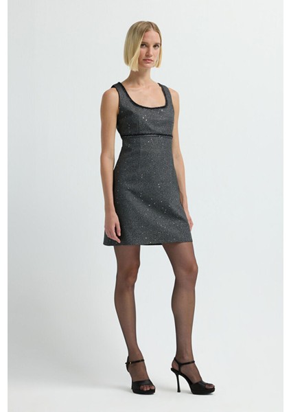 Kolsuz Gabardin Elbise Antrasit 12444585002 fırsatları