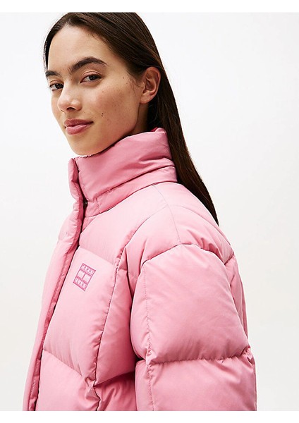 Tjw Alaska Grid Kısa Kuş Tüyü Kadın Pembe Ceket DW0DW21624THC fiyatları