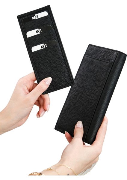 Hakiki Deri Kartlıklı Unisex Cüzdan | Lilyum 7286