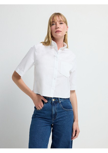 Çizgili Gömlek Beyaz 13045801000