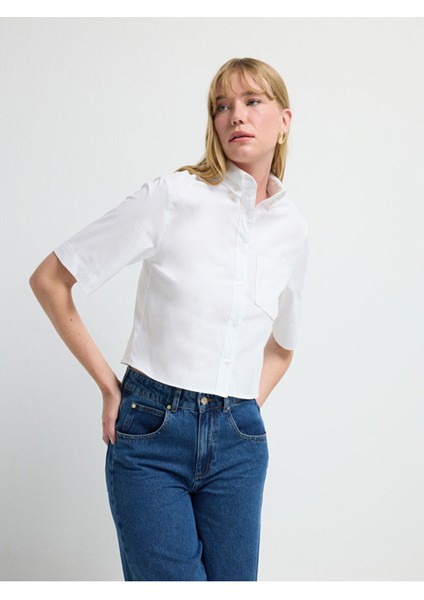 Çizgili Gömlek Beyaz 13045801000 fırsatları