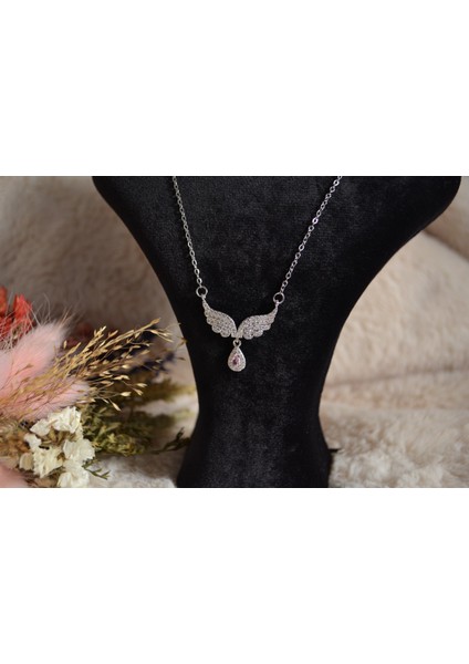 Zarif Kanat Formlu Çelik Kolye fiyatları