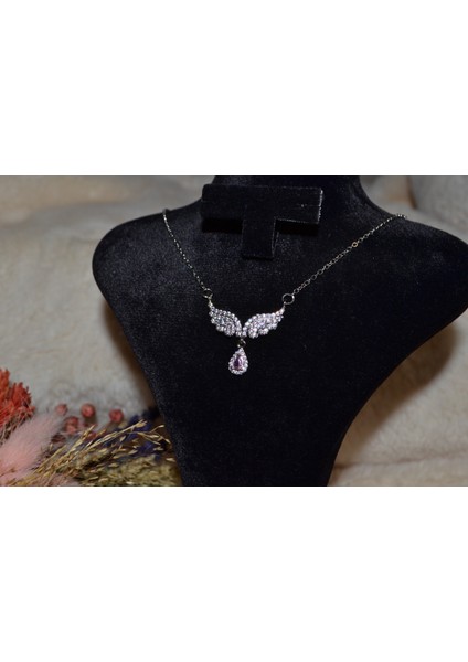 Zarif Kanat Formlu Çelik Kolye indirimleri