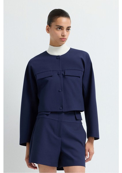 Cepli Bomber Ceket Lacivert 11945691000