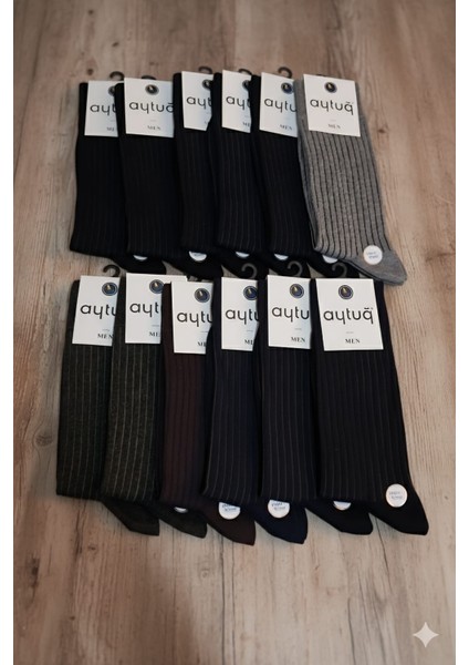 Modal Erkek Soket Çorabı, Mevsimlik, Asorti, (41-45) 12 Çift