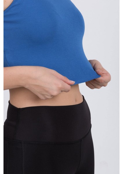 Sıfır Kollu Büstiyer Kısa Penye Crop T-Shirt fırsatları