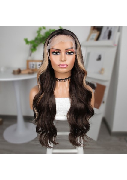 Koyu Kestane Balköpüğü Işıltılı Fiber Sentetik Geniş Dalgalı Tül Peruk fiyatları