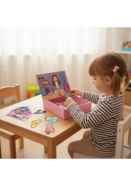 Magnetli Mini Fashionista Moda Kutu Oyunu modelleri