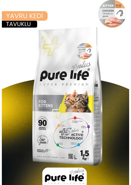 Purelife Plus Tavuklu Yavru Kedi Maması 1.5kg fiyatları